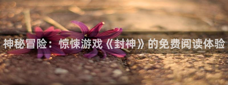 杏悦2定了平台：神秘冒险：惊悚游戏《封神》的免费阅读体验